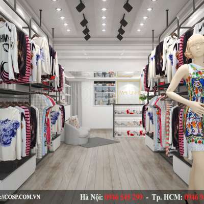 Thiết kế shop thời trang Mai Linh trọn gói 25m2